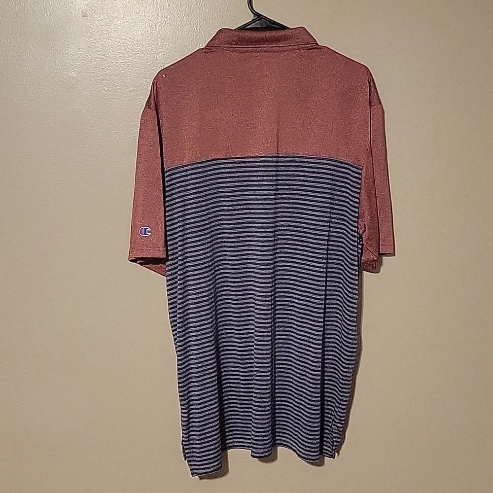 Champion Golf Polo Short Sleeve Shirt Red/Gray‎ Mens Size XL